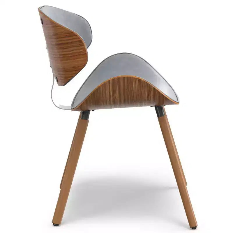 Chaise de salle à manger rembourrée avec cadre en contreplaqué – Tissu de lin