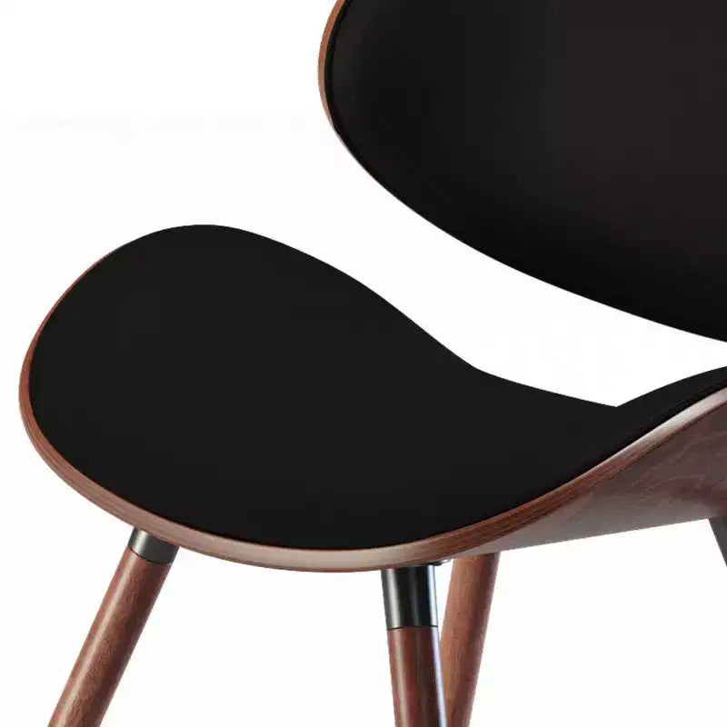 Chaise de salle à manger rembourrée avec cadre en contreplaqué – Tissu de lin