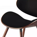 Chaise de salle à manger rembourrée avec cadre en contreplaqué – Tissu de lin