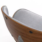 Chaise de salle à manger rembourrée avec cadre en contreplaqué – Tissu de lin