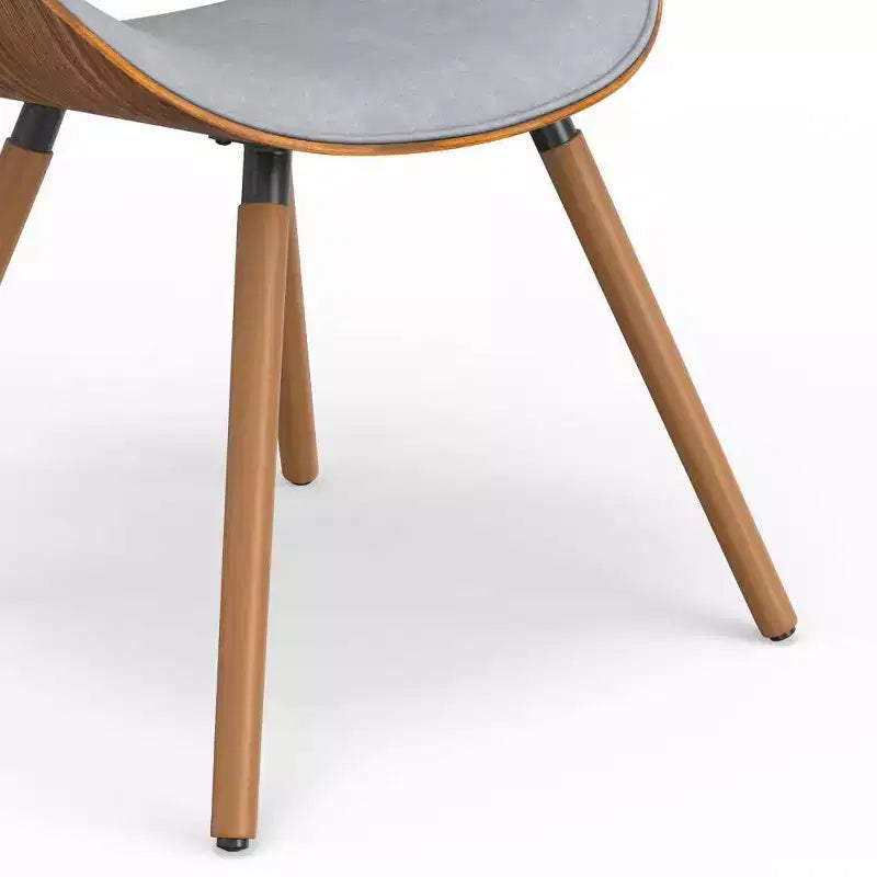Chaise de salle à manger rembourrée avec cadre en contreplaqué – Tissu de lin