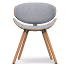 Chaise de salle à manger rembourrée avec cadre en contreplaqué – Tissu de lin