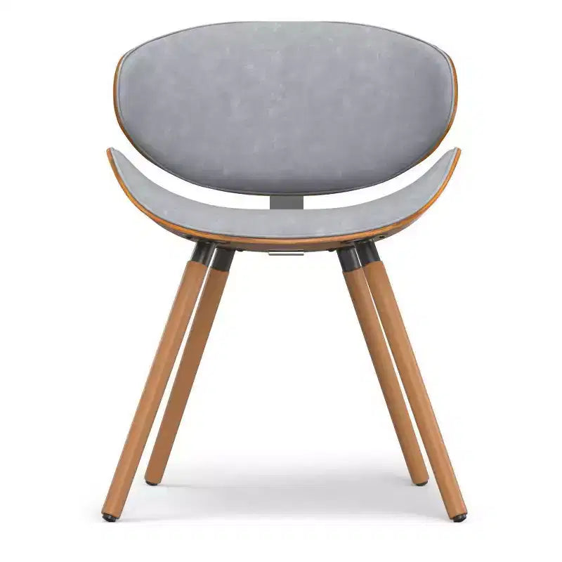 Chaise de salle à manger rembourrée avec cadre en contreplaqué – Tissu de lin