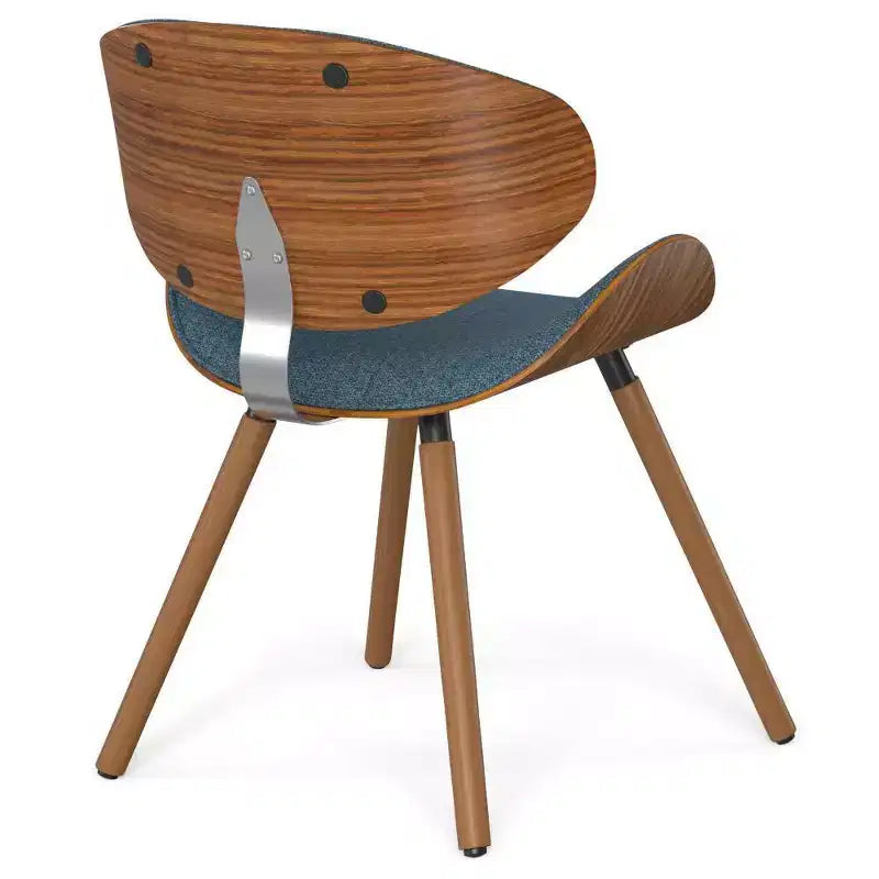 Chaise de salle à manger rembourrée avec cadre en contreplaqué – Tissu de lin