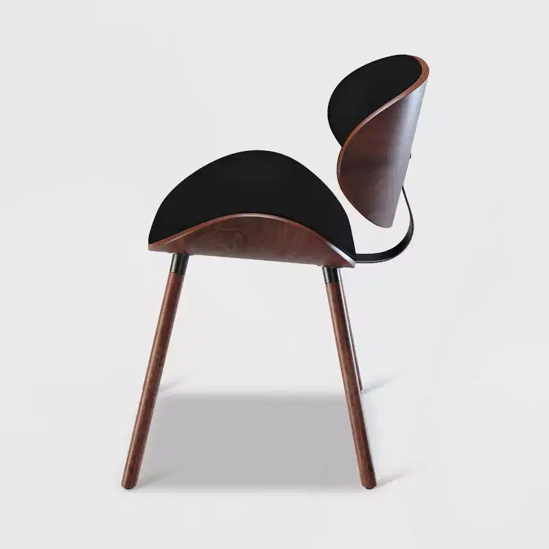 Chaise de salle à manger rembourrée avec cadre en contreplaqué – Tissu de lin