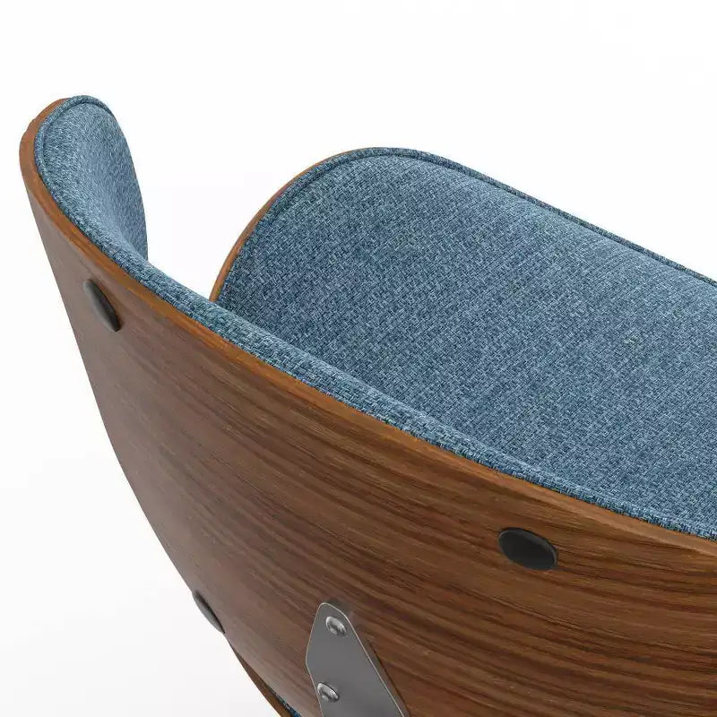 Chaise de salle à manger rembourrée avec cadre en contreplaqué – Tissu de lin