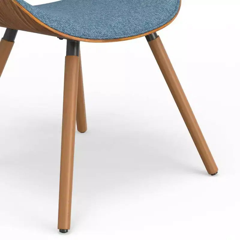 Chaise de salle à manger rembourrée avec cadre en contreplaqué – Tissu de lin