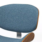 Chaise de salle à manger rembourrée avec cadre en contreplaqué – Tissu de lin