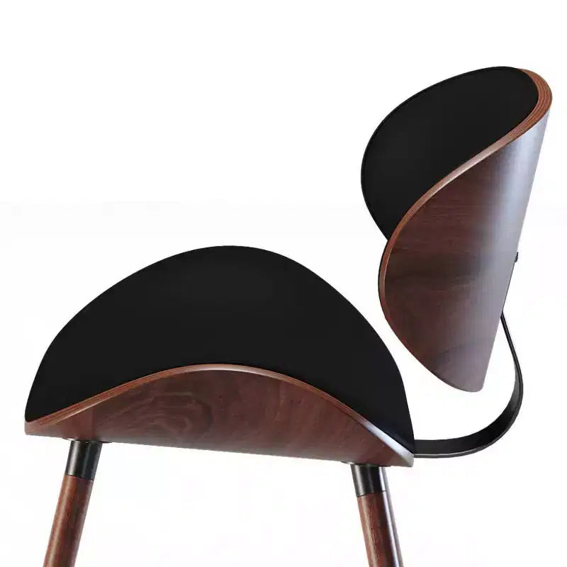 Chaise de salle à manger rembourrée avec cadre en contreplaqué – Tissu de lin