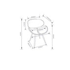 Chaise de salle à manger rembourrée avec cadre en contreplaqué – Tissu de lin