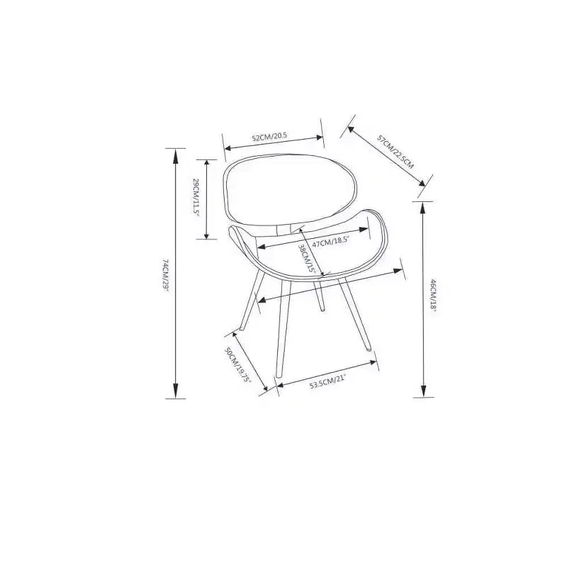 Chaise de salle à manger rembourrée avec cadre en contreplaqué – Tissu de lin