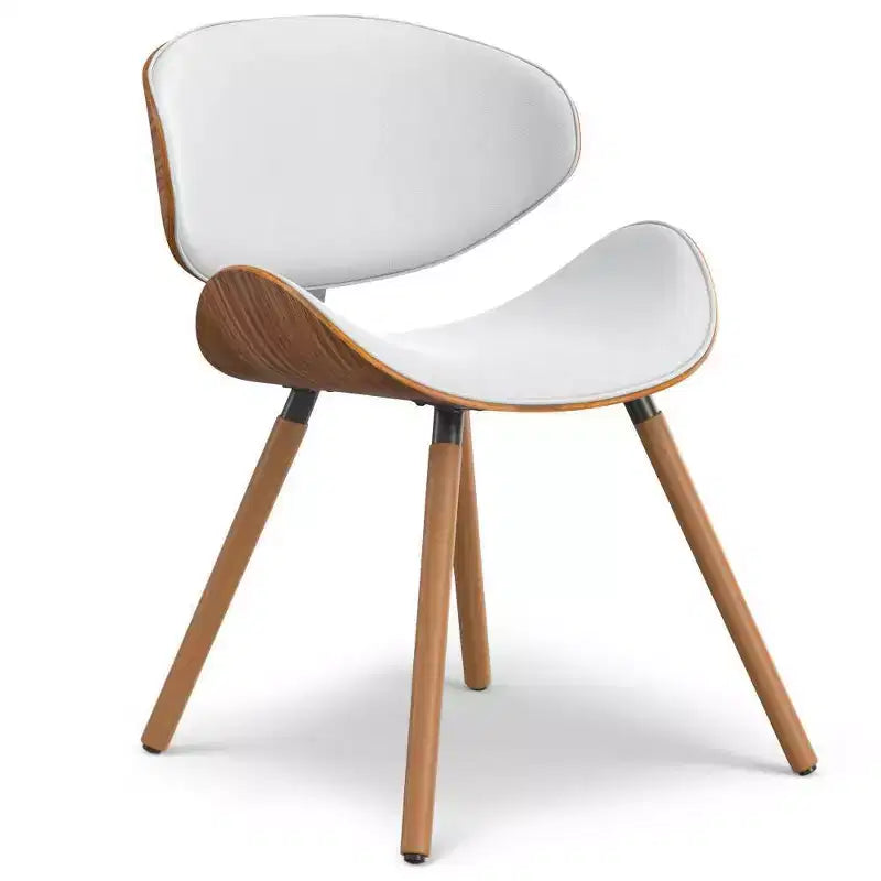 Chaise de salle à manger rembourrée avec cadre en contreplaqué – Tissu de lin