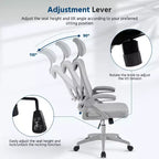 Chaise de bureau ergonomique en maille avec accoudoirs – Chaise d'ordinateur ergonomique