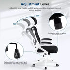 Chaise de bureau ergonomique en maille avec accoudoirs – Chaise d'ordinateur ergonomique