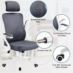 Chaise de bureau ergonomique en maille avec accoudoirs – Chaise d'ordinateur ergonomique