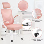Chaise de bureau ergonomique en maille avec accoudoirs – Chaise d'ordinateur ergonomique