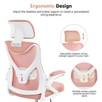 Chaise de bureau ergonomique en maille avec accoudoirs – Chaise d'ordinateur ergonomique