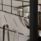 Étagère de cuisine style boulanger avec prise de courant, chargeur USB et étagères réglables – Marron rustique