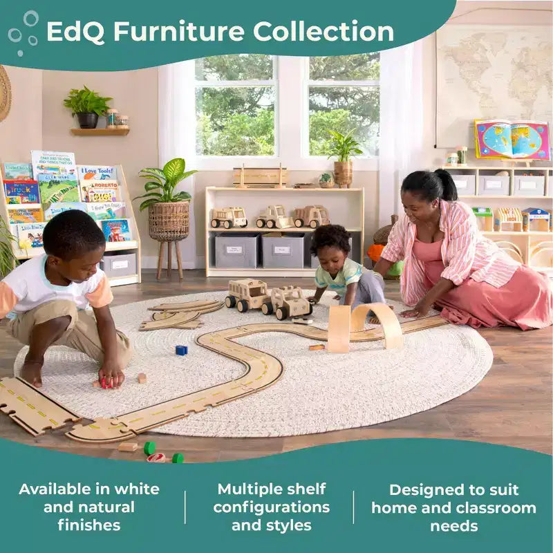 Meuble de rangement 8 cases 76 cm – Étagère à livres en bois avec compartiments pour enfants