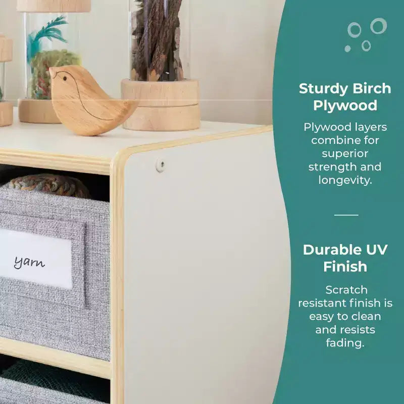 Meuble de rangement 8 cases 76 cm – Étagère à livres en bois avec compartiments pour enfants