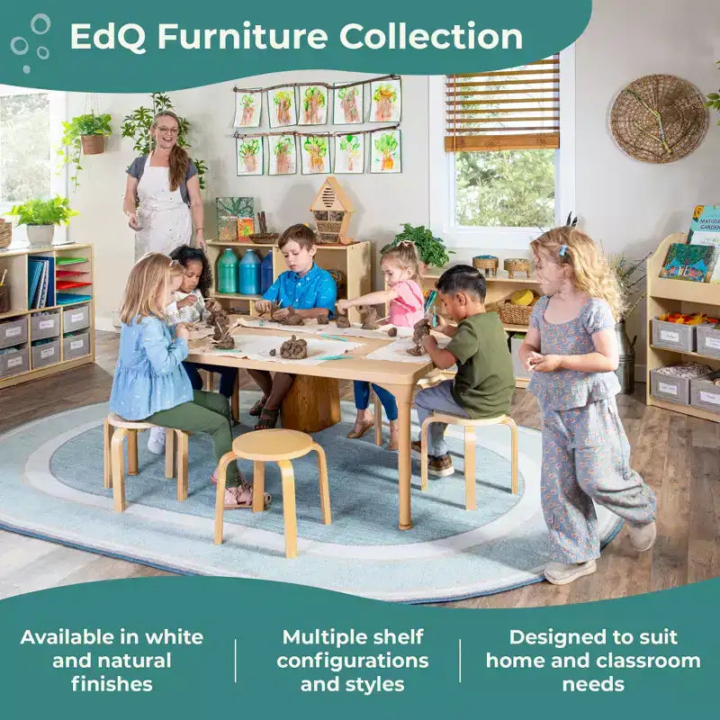 Meuble de rangement 8 cases 76 cm – Étagère à livres en bois avec compartiments pour enfants