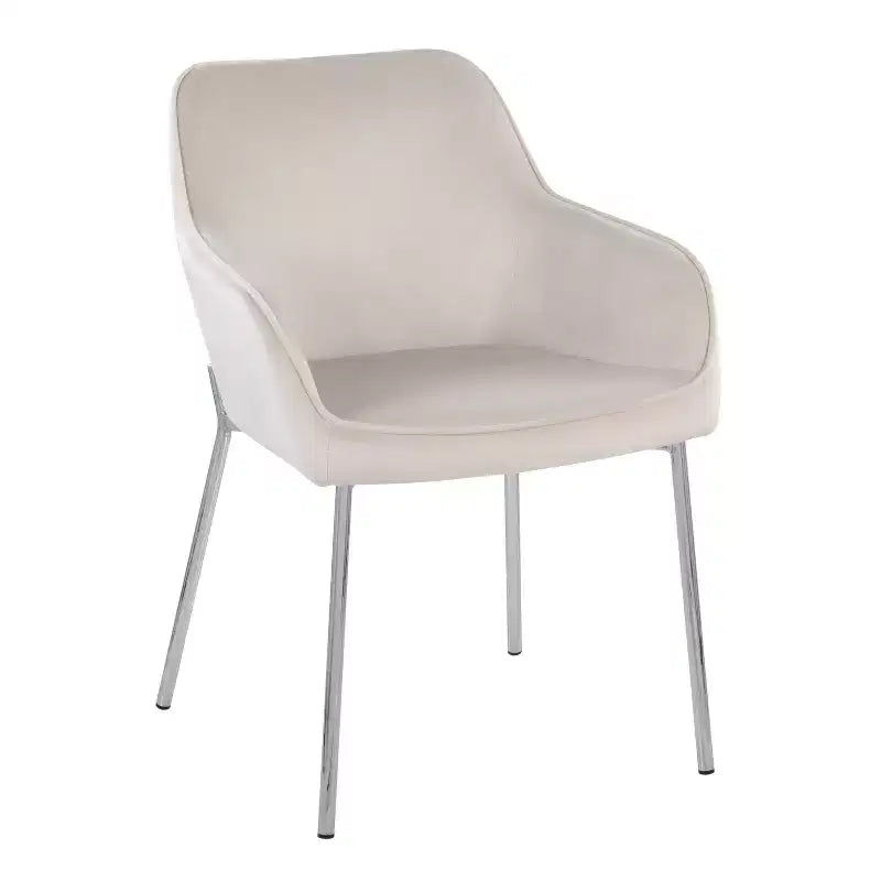 Lot de 2 Chaises de Salle à Manger Modernes en Velours avec Cadre en Acier