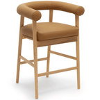 Tabouret de comptoir de salle à manger Aksel Nordic Clean Design, finition douce et neutre