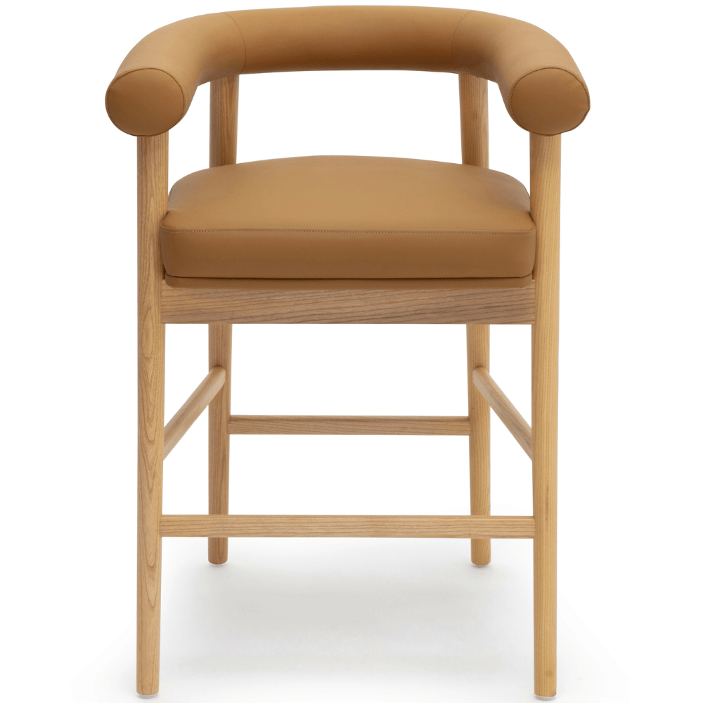 Tabouret de comptoir de salle à manger Aksel Nordic Clean Design, finition douce et neutre