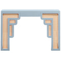 Console Sonny en bois Art déco avec détails en rotin