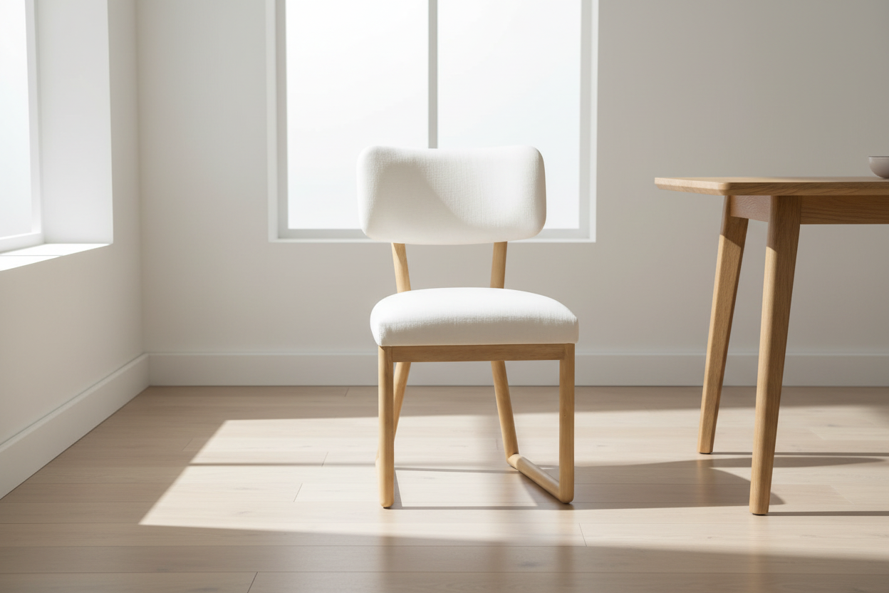 Chaise de salle à manger en tissu recyclé Destin Performance