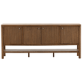 Buffet moderne Estrada en bois d'hévéa plaqué chêne finition marron foncé