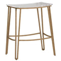 Tabouret de comptoir Pierce, en acrylique sans dossier et métal doré vieilli