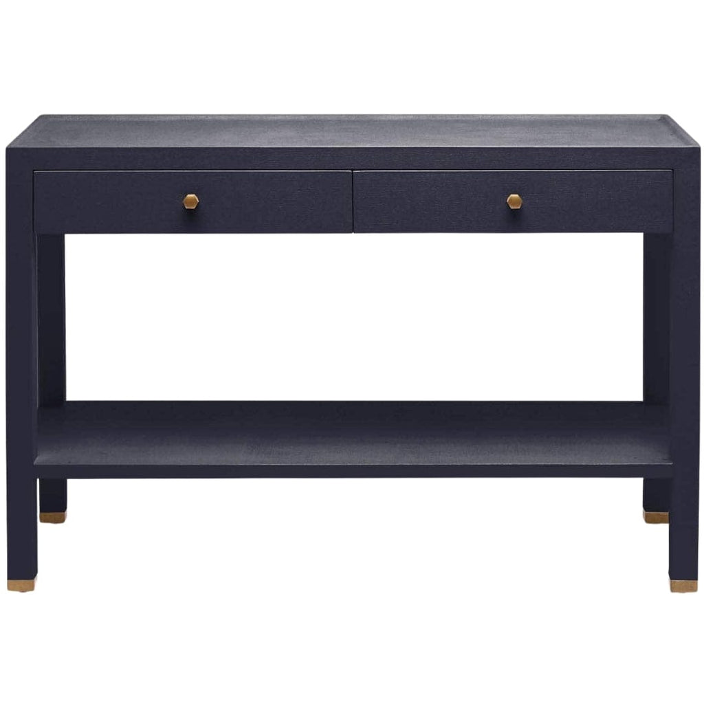 Console Jarin en faux lin avec détail sculptural en relief