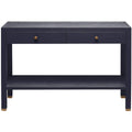 Console Jarin en faux lin avec détail sculptural en relief