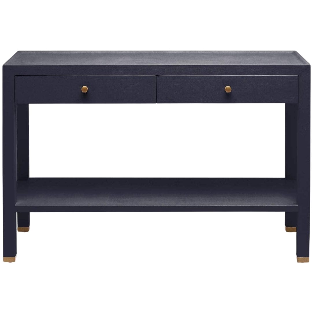 Console Jarin en faux lin avec détail sculptural en relief
