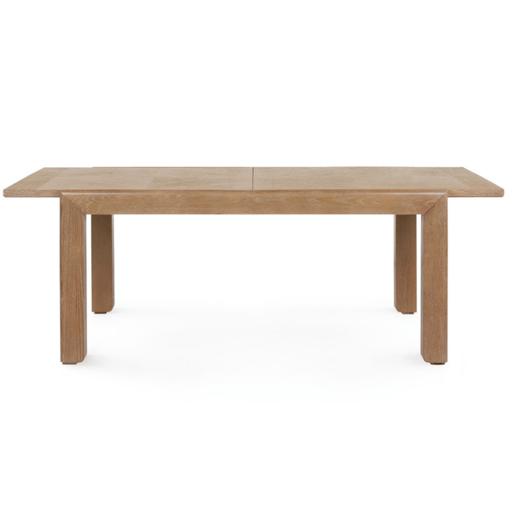 Table à manger extensible Larson en chêne teinté avec rallonges intégrées