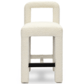 Tabouret de cuisine Sable Boucle avec cadre en bois de pin et assise en mousse