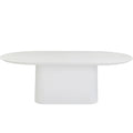 Table à manger Zana Pure White en béton minimaliste intérieur extérieur